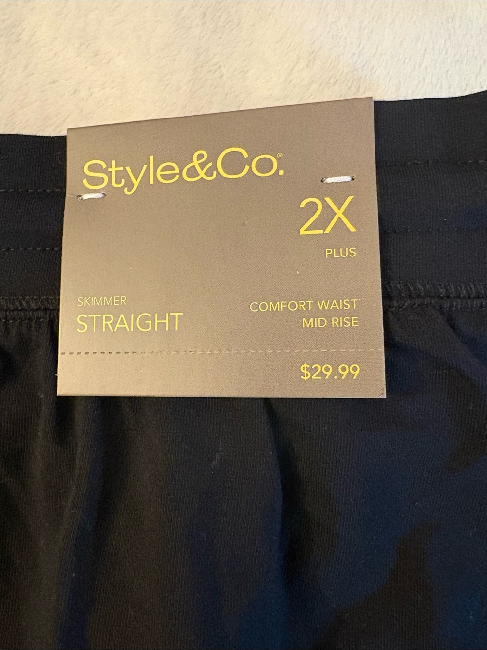 Style & co knit pants straight leg mid rise  nwt 2x plus size